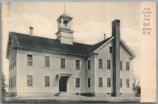 GOLFSTOWN NH HIGH SCHOOL ANTIQUE POSTCARD