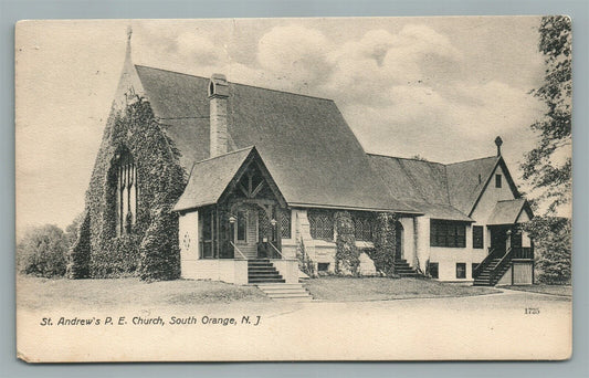 BELLEVILLE NJ DUTCH CHURCH HAND COLORED ANTIQUE POSTCARD