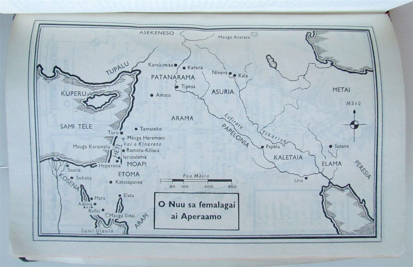 NEW ZEALAND SAMOAN BIBLE O LE TUSI PAIA vintage 1970 w/ MAPS Polynesian language