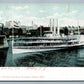 ALBANY NY STEAMER NEW YORK ANTIQUE POSTCARD