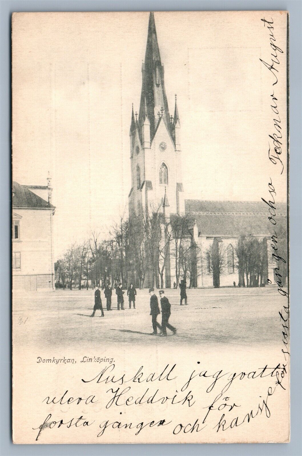 SWEDEN DOMKYRKAN LINKOPING ANTIQUE POSTCARD