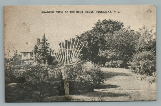 ROCKAWAY NJ CLUB HOUSE ANTIQUE POSTCARD