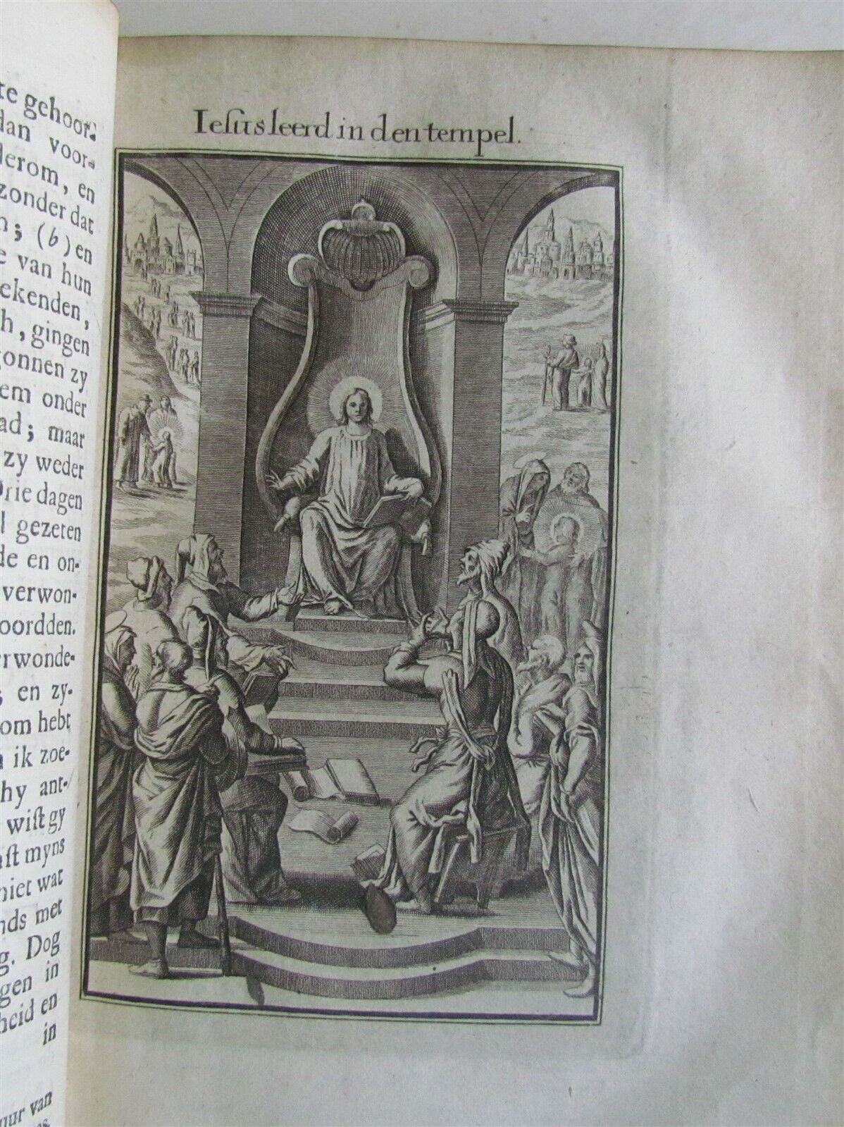 1741 ILLUSTRATED JESUS WONDERS HISTORY by A. CALMET ANTIQUE in DUTCH w/ MAP