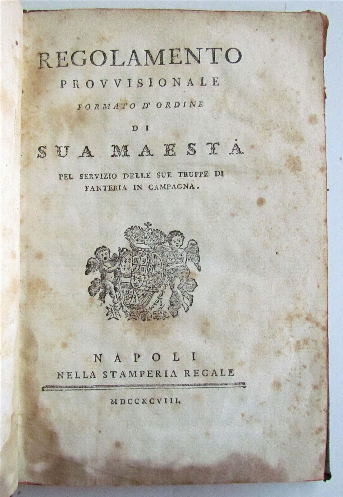 1798 ITALIAN MILITARY HISTORY antique