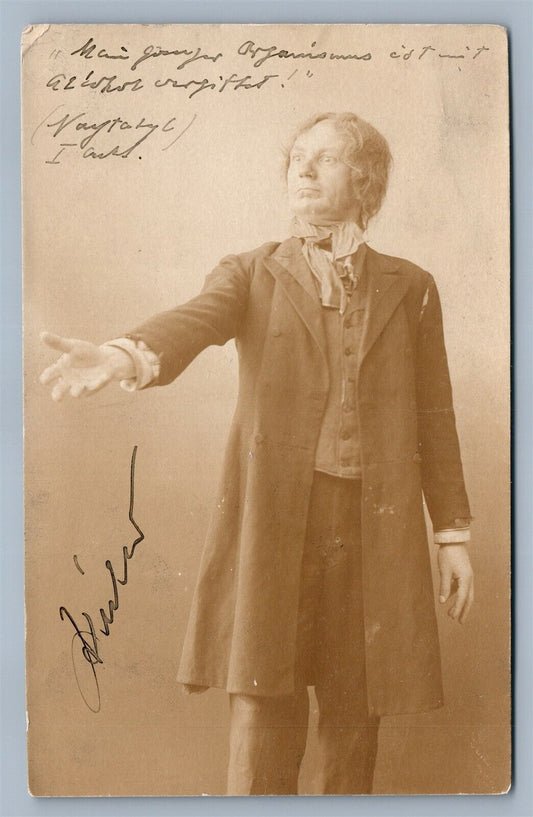 THEATRE ACTOR SIGNED ANTIQUE REAL PHOTO POSTCARD RPPC