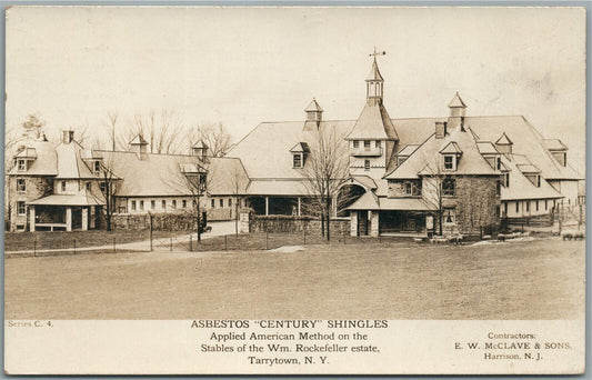 AMBLER PA ASBESTOS SHINGLES ADVERTISING ANTIQUE REAL PHOTO POSTCARD RPPC