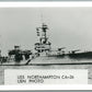 MILITARY SHIP USS NORTH HAMPTON CA-26 VINTAGE REAL PHOTO POSTCARD RPPC