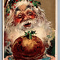 SANTA CHRISTMAS ANTIQUE EMBOSSED 1913 POSTCARD by JULIUS BIEN & CO.