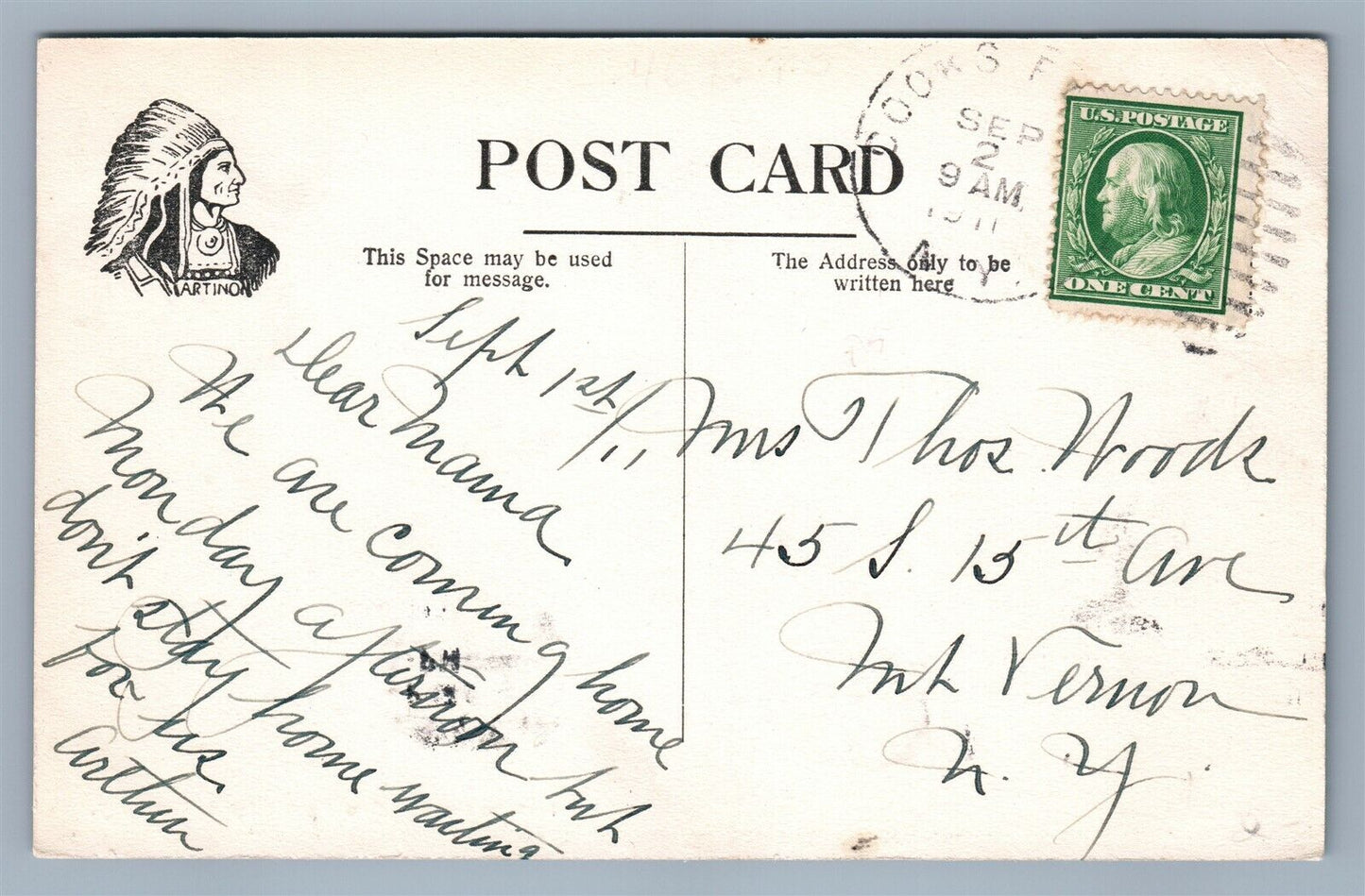 ROSCOE NY PUBLIC SCHOOL ANTIQUE POSTCARD
