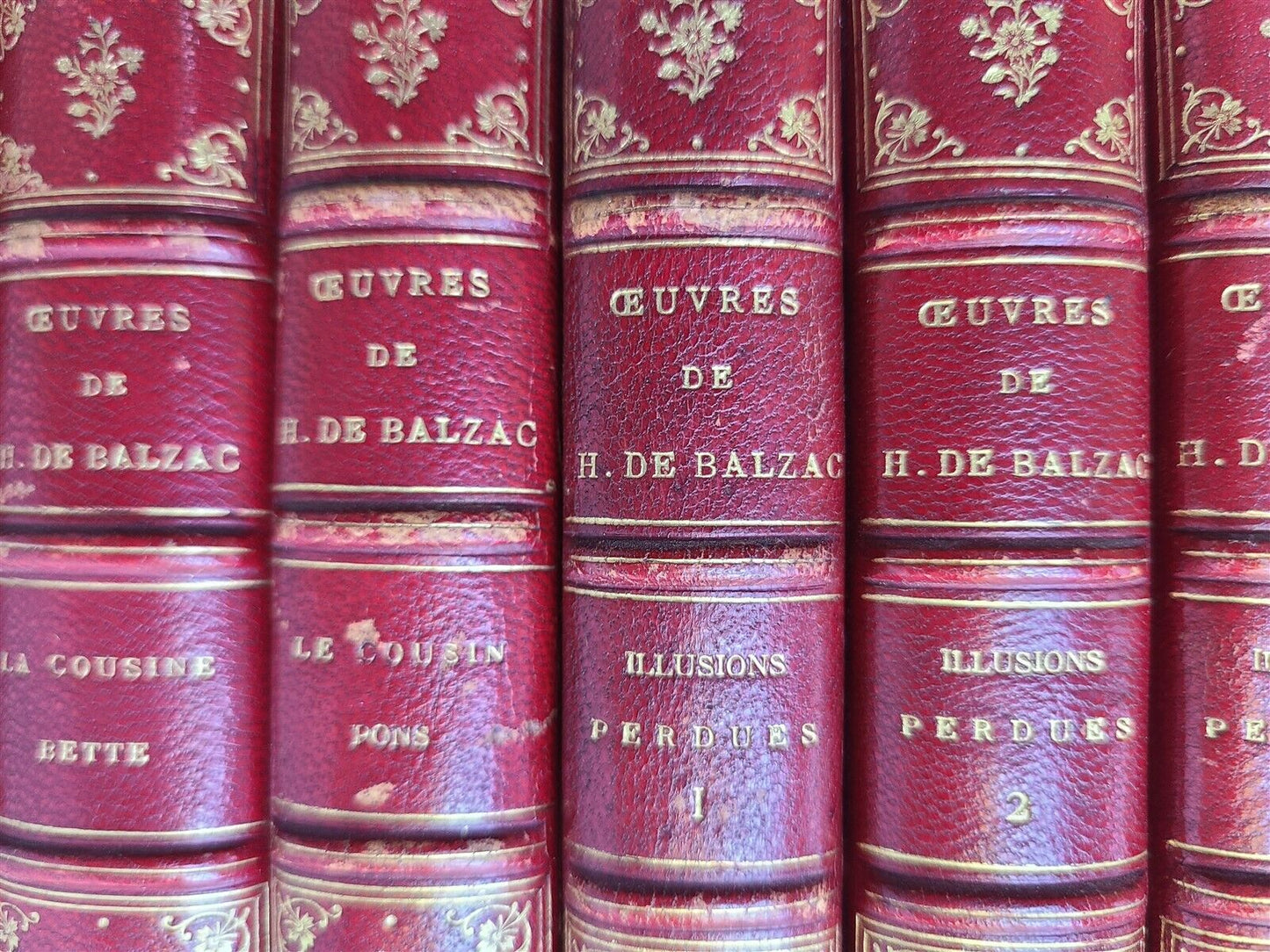 1892 50 VOLUMES of Honere De Balzac works antique FINE DECORATIVE BINDINGS