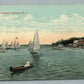 BELMAR NJ CANOEING at BUHLER'S ANTIQUE POSTCARD
