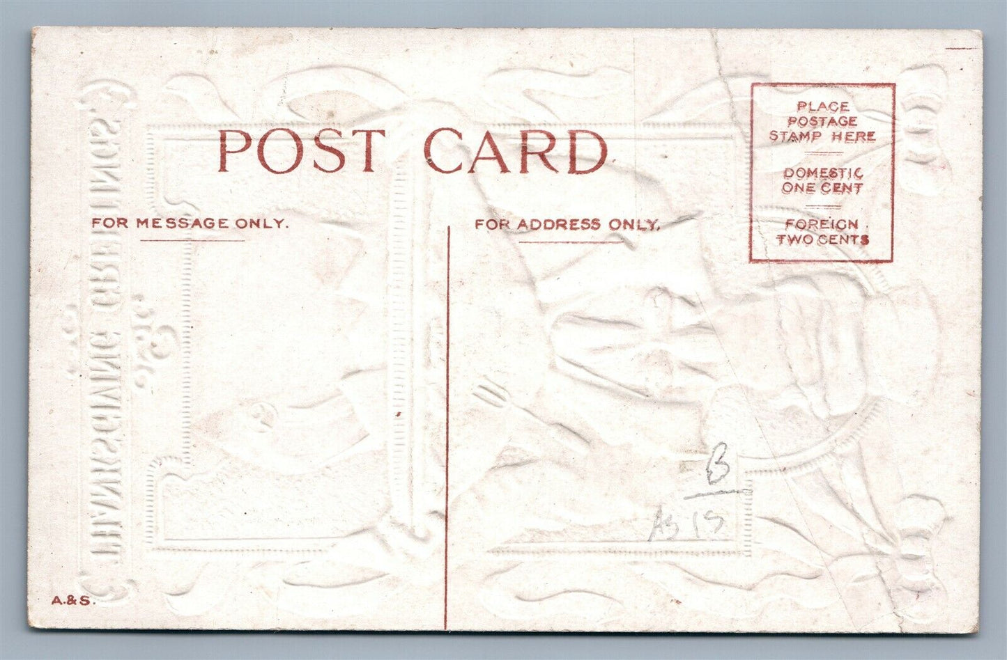 UNCLE SAM SERVING TURKEY THANKSGIVING GREETINGS ANTIQUE POSTCARD PATRIOTIC