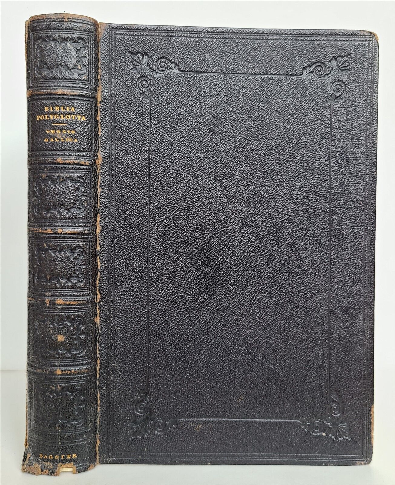 1840 BIBLE in FRENCH antique SIGNED BINDING LA SAINTE BIBLE