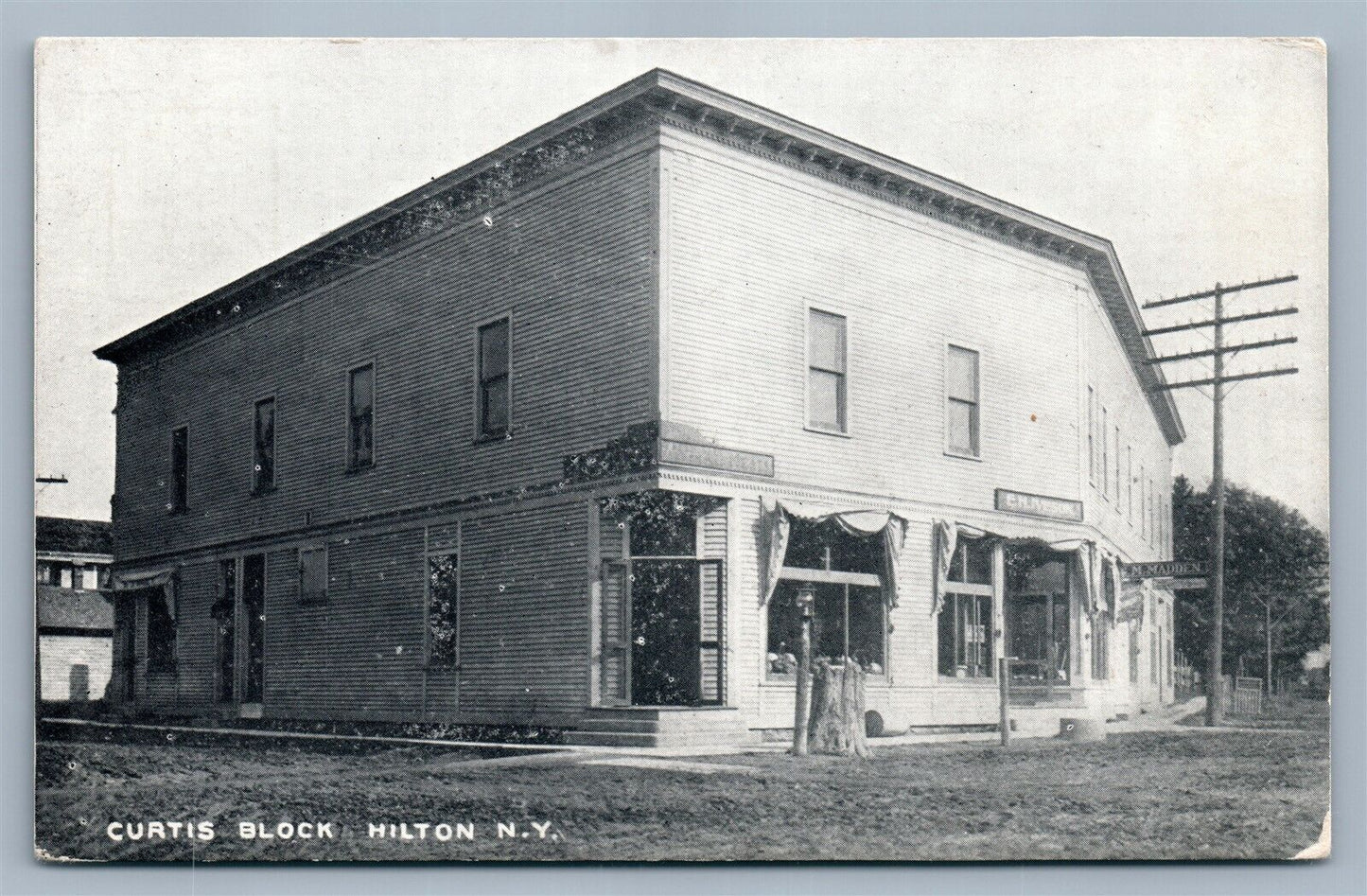 HILTON NY CURTIS BLOCK ANTIQUE POSTCARD