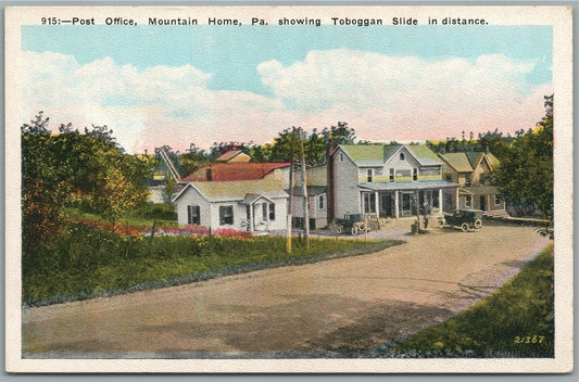 MOUNTAIN HOME PA POST OFFICE ANTIQUE POSTCARD