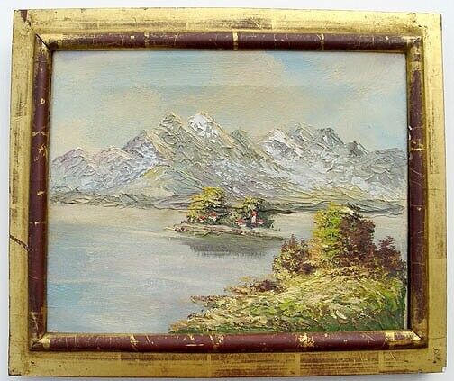 VINTAGE  LANDSCAPE OIL PAINTING ON CANVAS PICTURE