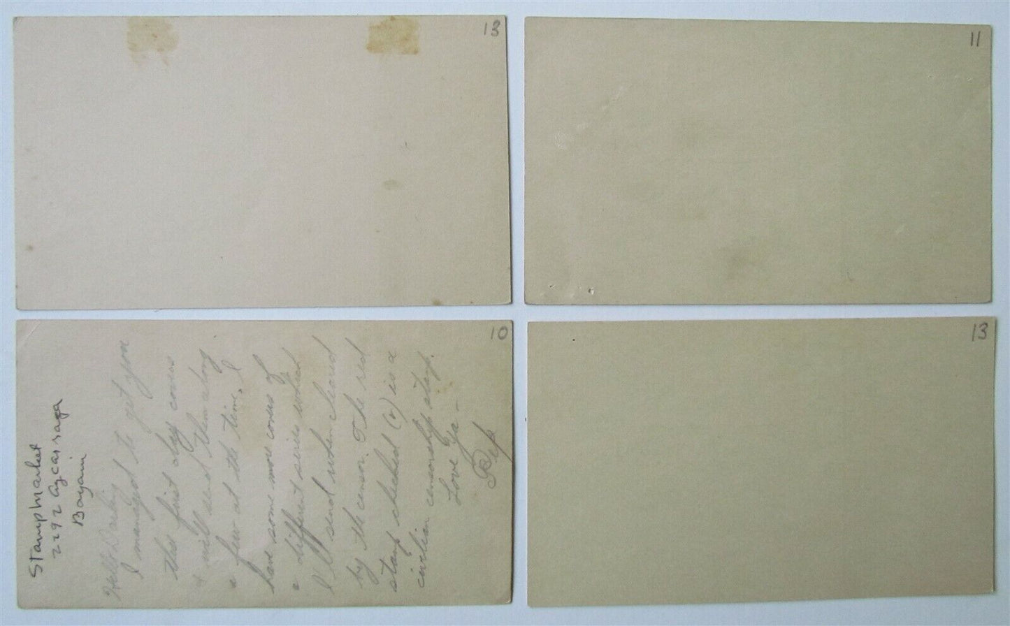 PHILIPPINES lot of 4 VINTAGE POSTCARDS LETTER CARDS