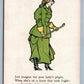 VALENTINE ANTIQUE POSTCARD LADY w/ HORSE RIDING WHIP by R.TUCK