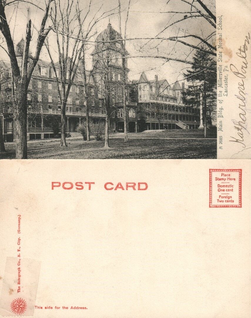 LANCASTER PA STATE NORMAL SCHOOL UNDIVIDED ANTIQUE POSTCARD
