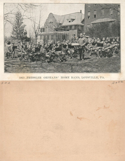 LOYSVILLE PA TRESSLER ORPHANS HOME BAND UNDIVIDED ANTIQUE POSTCARD