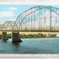 1920s ANTIQUE POSTCARD LINCOLN HIGHWAY BRIDGE FULTON ILL. & CLINTON IA