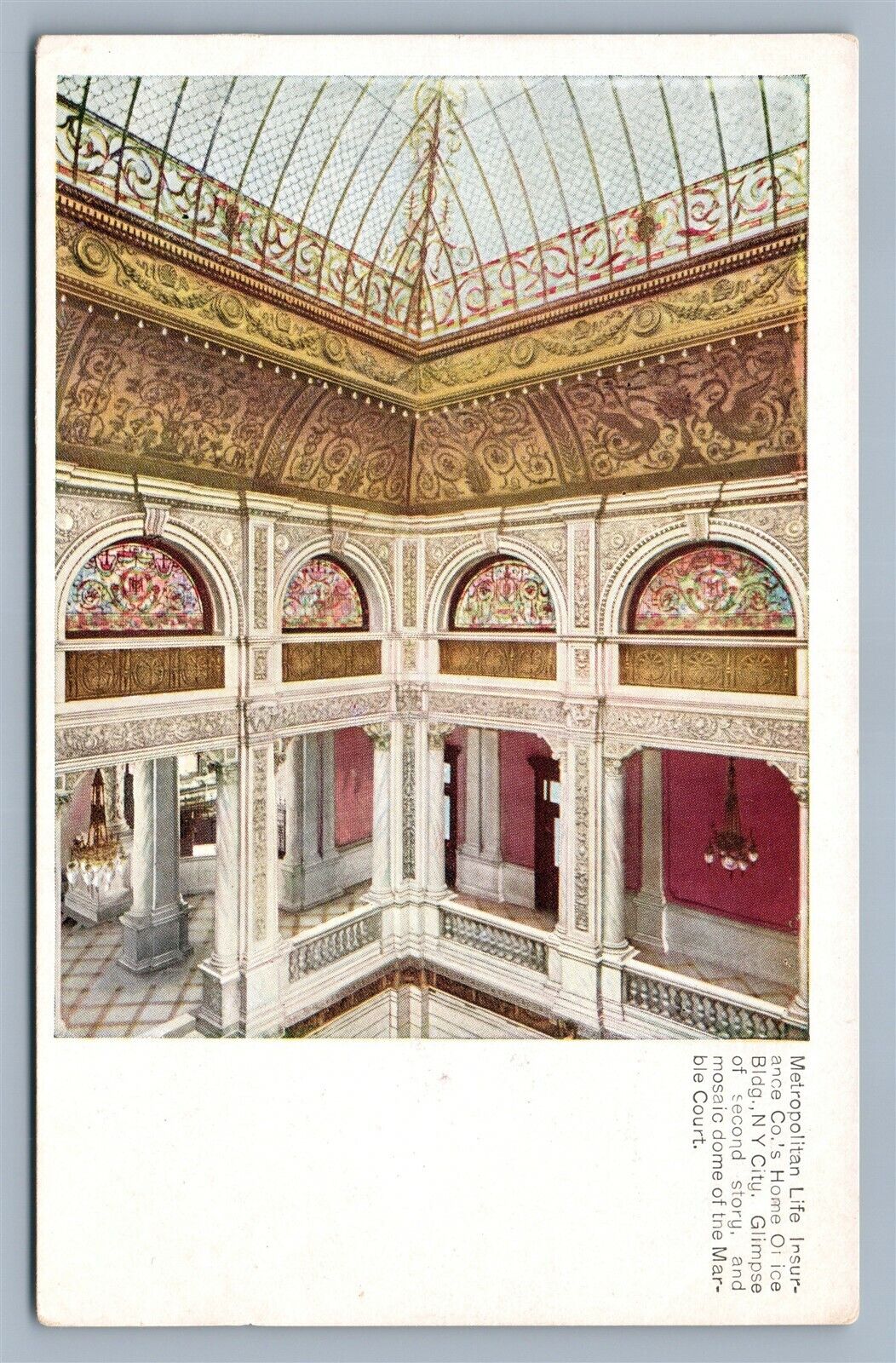 METROPOLITAN LIFE INSURANCE COMPANY ADVERTISING NEW YORK CITY ANTIQUE POSTCARD