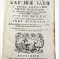 1663 THEOLOGY by MATTHIAE FABRI antique VELLUM BOUND FOLIO