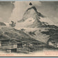 SWITZERLAND GORNERGRATBAHN & MATTERHORN RIBBED UNDERWEAR FACTORY ANTIQE POSTCARD