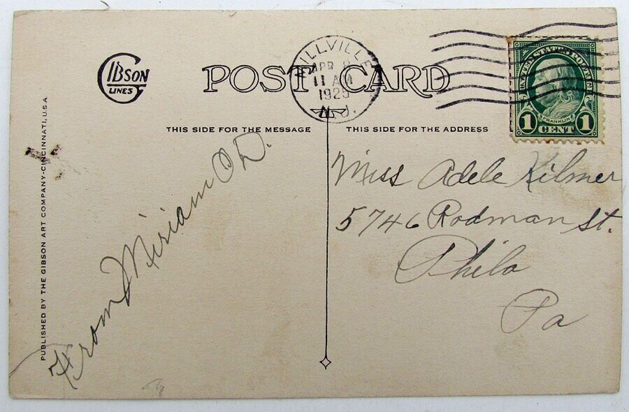 1925 VINTAGE EASTER GREETING ARTIST SIGNED POSTCARD by ROSE O'NEILL