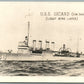 MILITARY SHIP USS SICARD LIGHT MINE LAYER VINTAGE REAL PHOTO POSTCARD RPPC