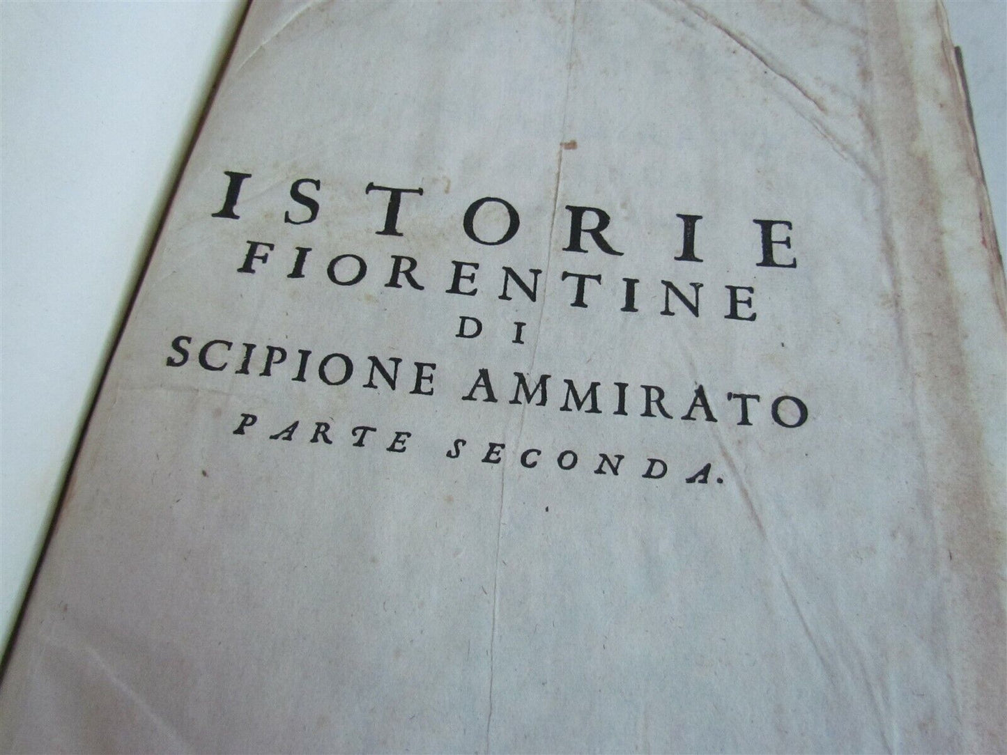 1641-1647 HISTORY OF FLORENCE 3 FOLIO VOLUMES by Ammirato antique VELLUM BOUND