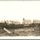 EXAGGERATED NEBRASKA CORN 1910 ANTIQUE REAL PHOTO POSTCARD RPPC railroad railway