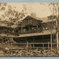 CATSKILL MTS NY ONEORA PARK BEAR AND FOX INN ANTIQUE REAL PHOTO POSTCARD RPPC