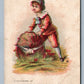 VICTORIAN TRADE CARD ESTEY BRUCE & CO. ORGANS & PIANOS PHILADELPHIA PA antique