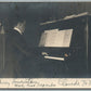 PIANIST ANTIQUE REAL PHOTO POSTCARD RPPC musician