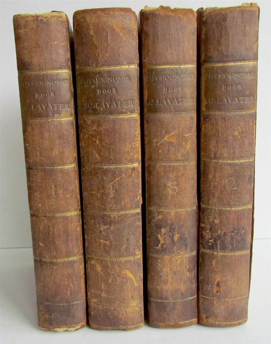 1781 4 volumes PHYSIOGNOMY ILLUSTRATED 18th century antique set