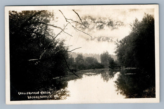 WASHINGTONVILLE PA CHILLISQUAQUE CREEK VINTAGE REAL PHOTO POSTCARD RPPC