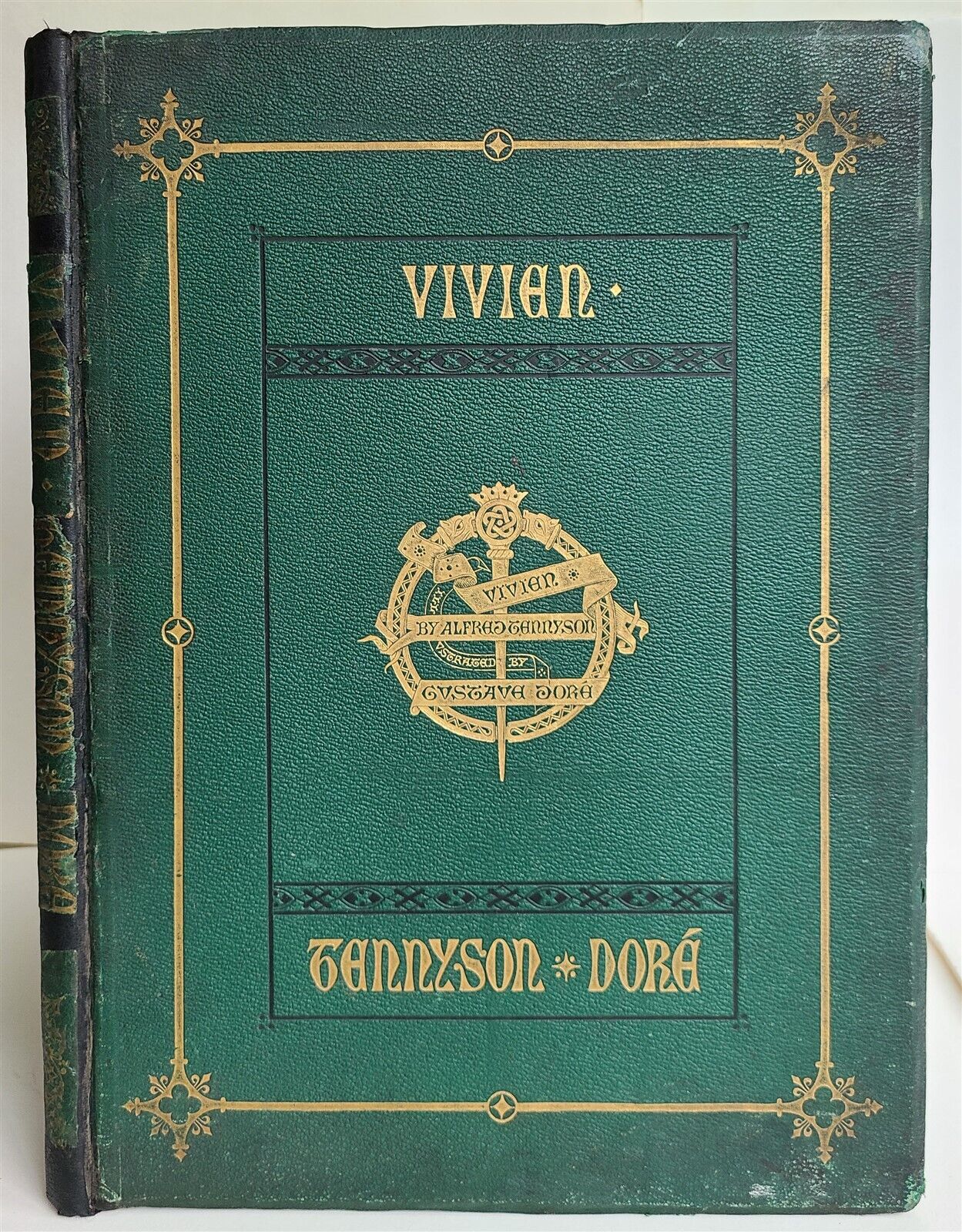 1867 GUSTAVE DORE ILLUSTRATED VIVIEN by ALFRED TENNYSON antique FOLIO poetry