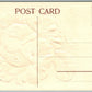 GIRL JUST ARRIVED EMBOSSED ANTIQUE POSTCARD