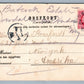 SWEDEN INKORSVAGEN TILL BRUKET FINSPOONG 1903 ANTIQUE POSTCARD w/ STAMP