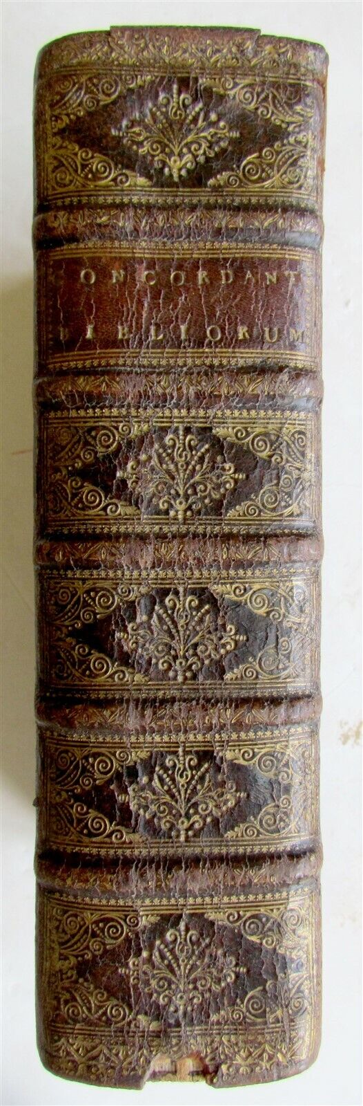 1684 Luca, F. Sacrorum Bibliorum LEATHER BINDING antique BIBLE CONCORDANCE