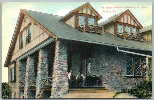 READING PA KUECHLERS ROOST ON MT. PENN ANTIQUE POSTCARD