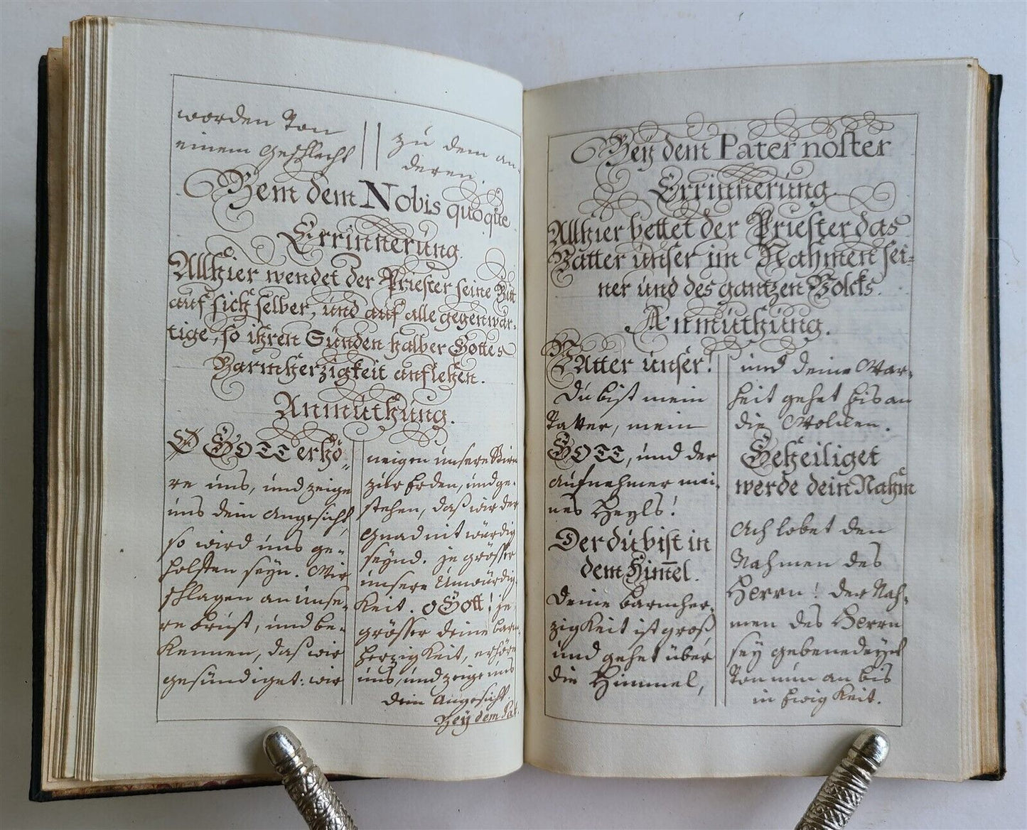 18th century GERMAN MANUSCRIPT PRAYER BOOK antique HANDWRITTEN