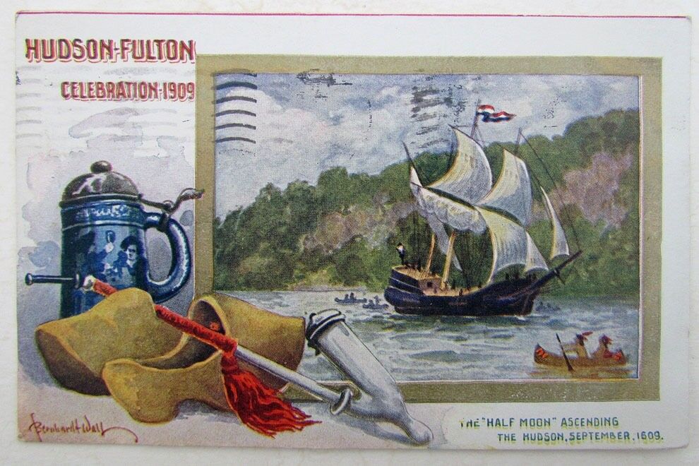 VINTAGE 1909 POSTCARD - HUDSON FULTON CELEBRATION NEW YORK