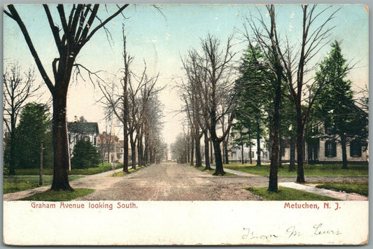 METUCHEN NJ GRAHAM AVENUE ANTIQUE POSTCARD
