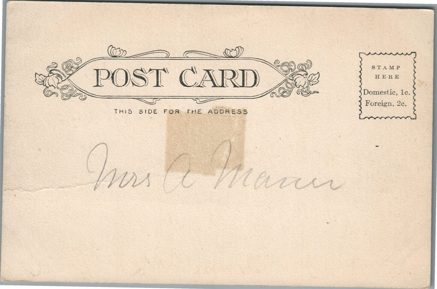 WILLIAMSPORT PA STREET MARKET ANTIQUE POSTCARD