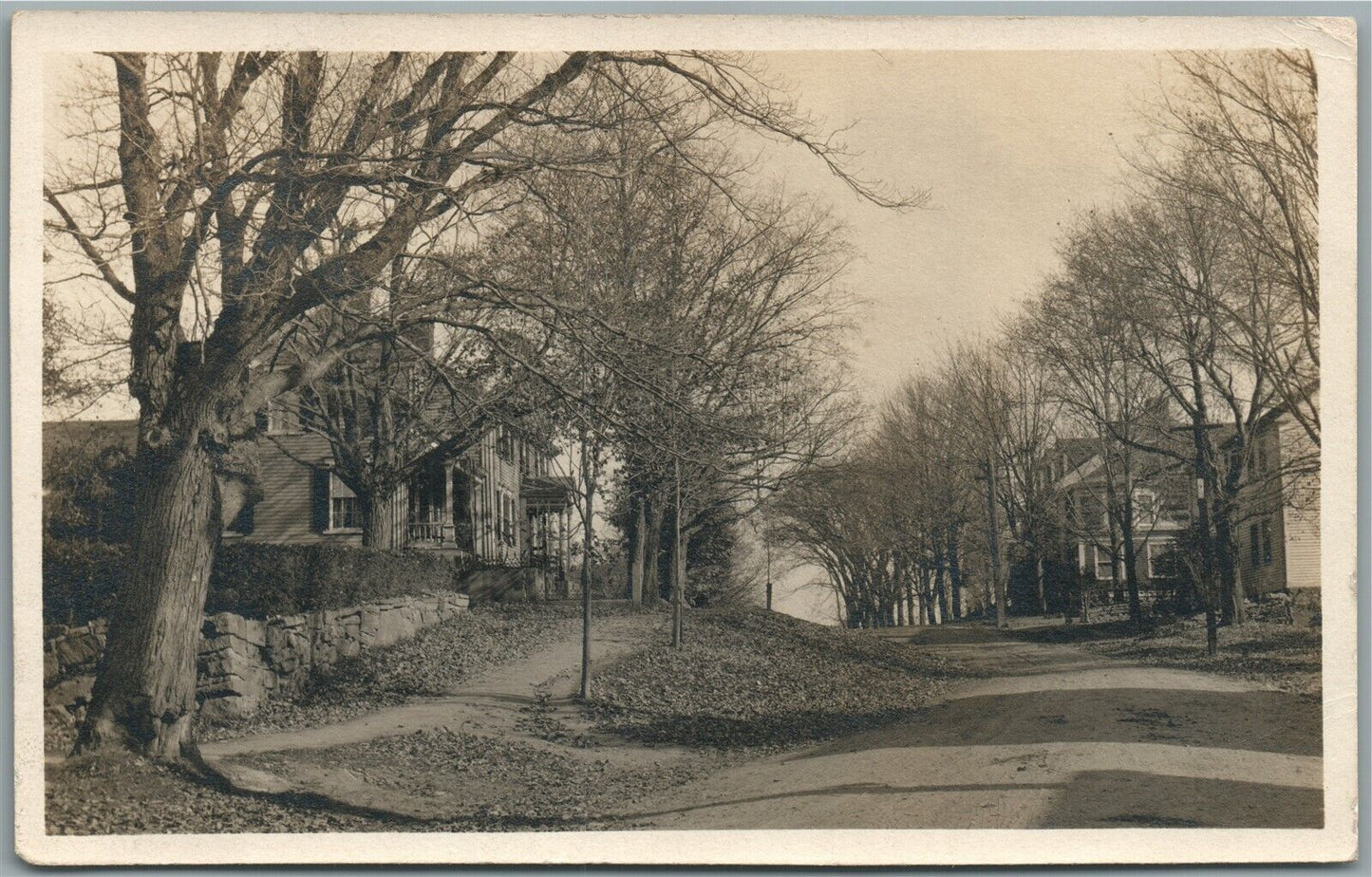 DURHAM NH STREET SCENE VINTAGE REAL PHOTO POSTCARD RPPC