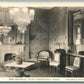 EAST NORTHFIELD MA THE CHATEAU DRAWING ROOM VINTAGE REAL PHOTO POSTCARD RPPC
