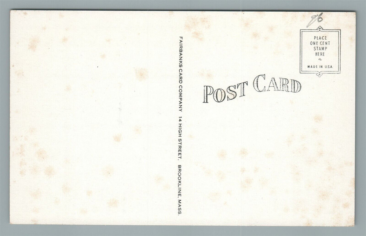 ORANGE MA FIRE STATION ANTIQUE POSTCARD