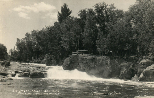 MENOMINEE INDIAN RESERVATION WOLF RIVER 1920s VINTAGE REAL PHOTO POSTCARD RPPC